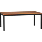 Parsons Reclaimed Wood Top 72x42 Dining Table with Natural Dark Steel Base.