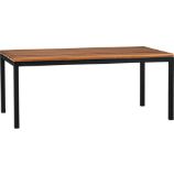 Parsons Reclaimed Wood Top 72x42 Dining Table with Natural Dark Steel Base