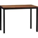 Parsons Reclaimed Wood Top 48x28 High Dining Table with Natural Dark Steel Base