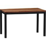 Parsons Reclaimed Wood Top 48x28 Dining Table with Natural Dark Steel Base