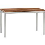 Parsons Reclaimed Wood Top 48x28 Dining Table with Stainless Steel Base