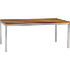 Parsons Reclaimed Wood Top 72x42 Dining Table with Stainless Steel Base