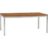 Parsons Reclaimed Wood Top 72x42 Dining Table with Stainless Steel Base