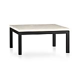 Parsons Square Coffee Table with Travertine Top