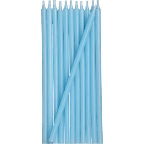 Aqua Party Candles Set of 12