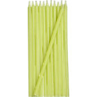 Set of 12 green party candles. .19"dia.x6"H