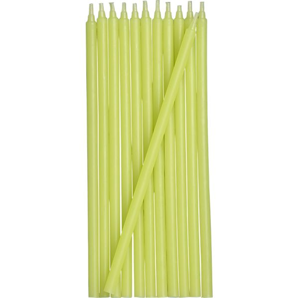 PartyCandlesS12GreenOT11