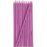 Set of 12 Purple Party Candles