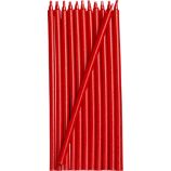Set of 12 Red Party Candles