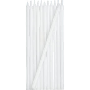 Set of 12 White Party Candles