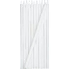 Set of 12 white party candles. .19"dia.x6"H