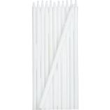 Set of 12 White Party Candles