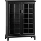 Black 36.5" Two-Door Cabinet.
