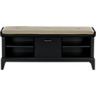 Paterson Black Bench with Wheat Cushion.