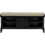 Paterson Black Bench with Wheat Cushion