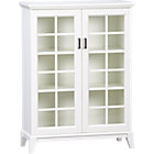 White Two-Door Cabinet.