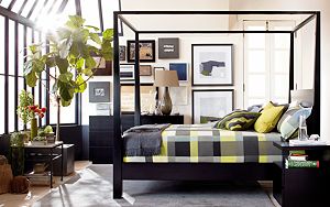 Pavillion Black Canopy Bed