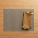 Pebble Brown Placemat and Sateen Gold Napkin