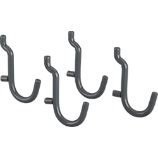 three by three® Peggy Grey Simple Hooks Set of Four