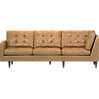 Petrie Leather Sectional Left Arm Corner Sofa
