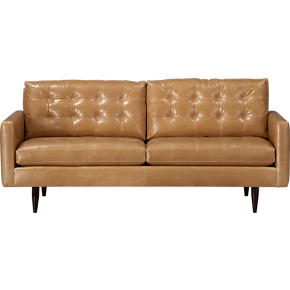 Petrie Leather 76 Apartment Sofa
