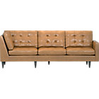 Petrie Leather Sectional Right Arm Corner Sofa