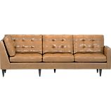 Petrie Leather Sectional Right Arm Corner Sofa