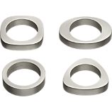 Set of 4 Pewter Shapes Napkin Rings