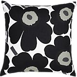 Marimekko Pieni Unikko Black 20" Pillow