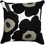 Marimekko Unikko Black and White 24" Pillow