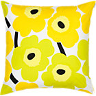 Marimekko Pieni Unikko Lime Pillow. 20" sq.