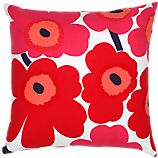 Marimekko Pieni Unikko Red and White 20" Pillow