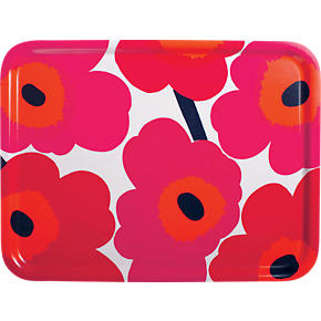 Marimekko Pieni Unikko Red Tray