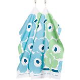 Marimekko Pieni Unikko Turquoise Dishtowels Set of Two