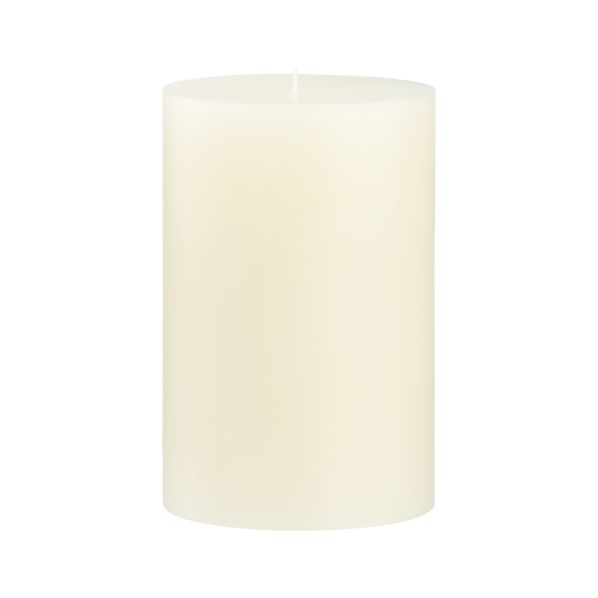 Ivory 4"x6"Pillar Candle Crate and Barrel
