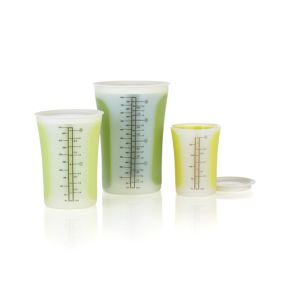 3-Piece Pinch & Pour Measuring Cup with Lid Set 3-Piece Pinch & Pour Measuring Cup with Lid Set
