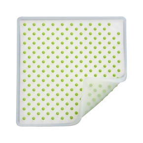 Silicone Green and White Potholder-Trivet