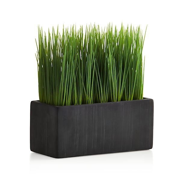 Large Potted Artificial Grass Crate and Barrel