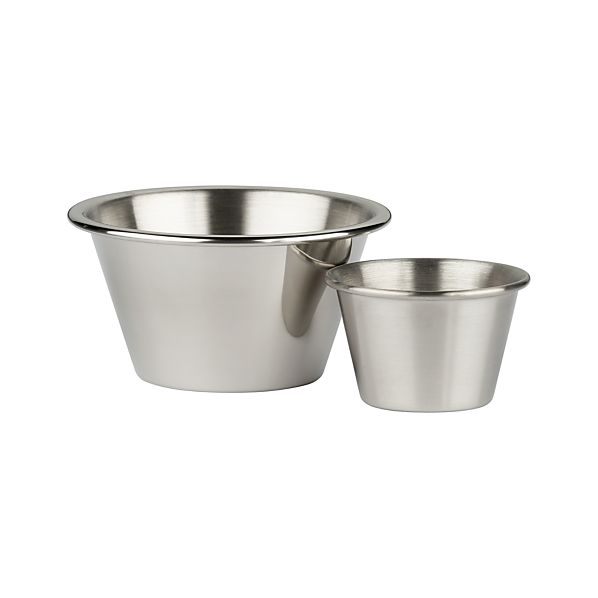 Stainless Steel CondimentPrep Cup Crate and Barrel