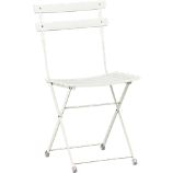 Pronto White Folding Bistro Chair