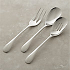 Quinlan 3-Piece Serving Set: serving spoon, pierced serving spoon, serving fork.