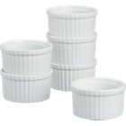Set of six ramekins. 4 oz.; 3"dia.x 1.5"H