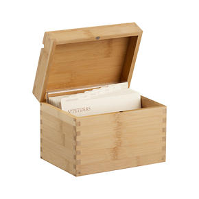 Recipe Box with Divider Cards