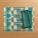 Recycled Dax Placemat and Cotton Sea Green Napkin