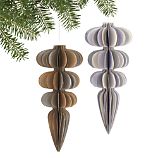 Recycled Paper Finial Ornaments Set of Two