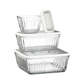 Refrigerator Storage Containers with Silicone Lids