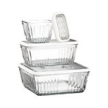 Refrigerator Storage Containers with Silicone Lids
