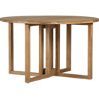 Regatta Round Drop-Leaf Table. (2"dia. umbrella hole); folded: 8"W; overall: