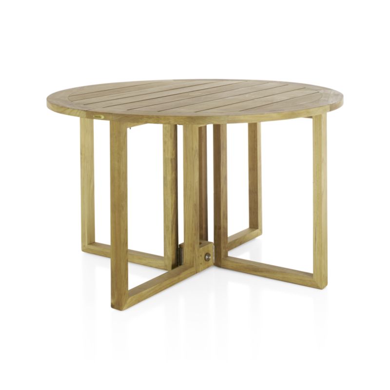 Regatta Round DropLeaf Table in Regatta Dining Crate and Barrel