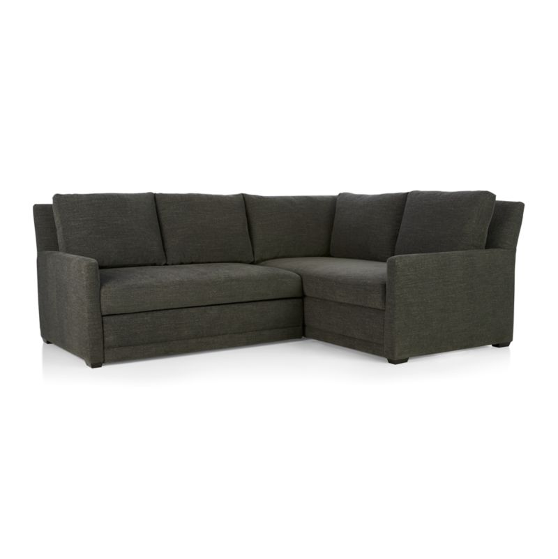 Reston 2Piece Sleeper Sectional Sofa Charcoal Crate and Barrel